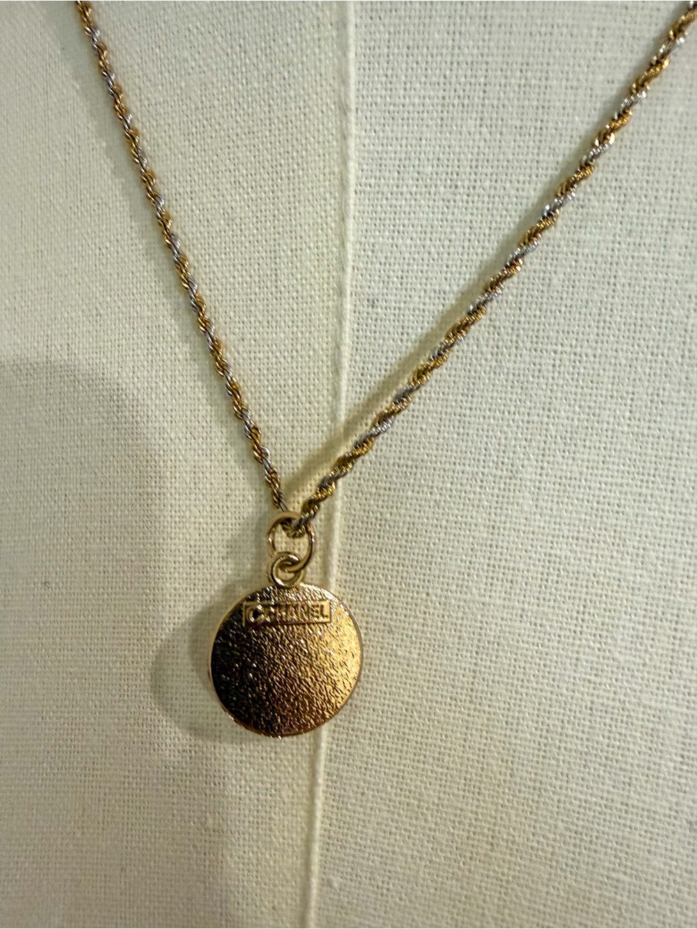 Authentic CHANEL Gold Tone Coin Pendant Necklace - Picture 2 of 5
